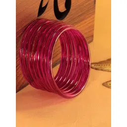 ZULKA Set Of 8 Glass Kada Bangles-picture-34