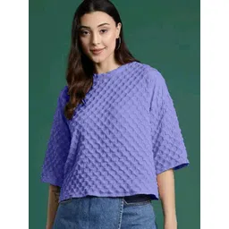 ZUMIT Self Design Woolen T-shirt-picture-22