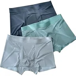 zumizo Men's Ultra-Comfort Ice Silk Lycra Underwear | Moisture-Wicking, Breathable Boxers for Men | Seamless Design | Multicolour (Pack of 1)-picture-54