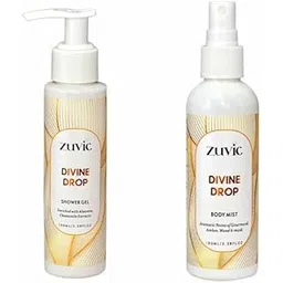 Zuvic Shower Gel And Body Mist Combo 100 ml Each I Long Lasting Divine Drop Fragrance-picture-52