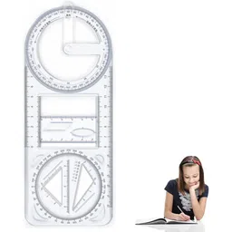 zwerlin Geometric Drawing Stencil, Measuring Tool, Mathematics Drawing Ruler, for School Ruler-picture-28