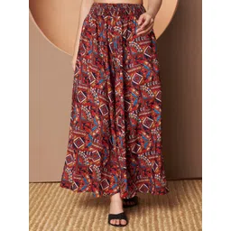 ZWERLON Ethnic Motifs Printed Flared Ethnic Palazzos image 3