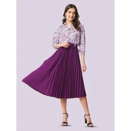 ZWERLON Floral Print A-Line Midi Dress-picture-31