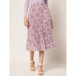 ZWERLON Printed Pleated Midi Skirt-picture-16
