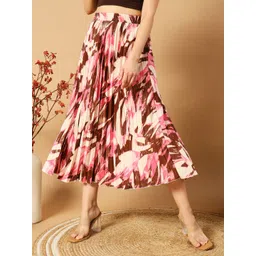 ZWERLON Women Printed A-Line Midi Skirt-picture-40