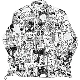 zyloft Men’s Graphic Doodle Print Shacket – Casual Streetwear Oversized Shirt Jacket-picture-25