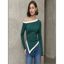 ZYNG Colourblocked Off-Shoulder Top image 1