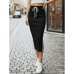 ZYNG Women Solid Pencil Midi Skirt-picture-16