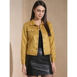 ZYNG Women Suede Bomber Jacket-picture-32