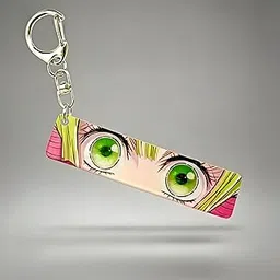 zynkai Demon Slayer Anime Acrylic Glowing Eyes Keychain | Luminous Eye Glow Key Ring | Premium Otaku Accessory for Bags, Bikes, Cars, Backpacks & Key Holder-picture-36