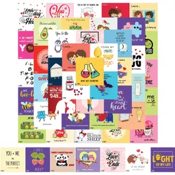 zyozi 48 Pieces Romantic Love Notes Greeting Cards Eye Catching Designs with Greeting Card Friendship Cards Anniversary Cards, BFF Cards, Thanks Cards, Wedding Cards & More - 3x3 Inches (Multicolor) Greeting Card-picture-23