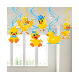 Zyozi Baby Duck Hanging Swirls Yellow Pack Of 6-picture-13