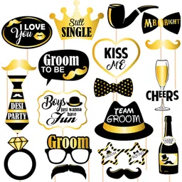 zyozi Groom to Be Photo-Booth for Groom to Be Props,Bachelorette Party(Set of 19 pcs) Photo Booth Board-picture-18