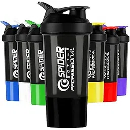 Zyro Spider Gym Shaker Bottle, Shakers for Protein Shake 500 Ml with 1 Storage Compartment Gym protein shaker for workout (Pack of 1, Black)-picture-12