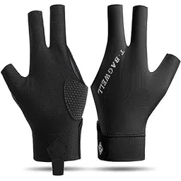 Zytiqt Snooker Gloves Left Hand, Professional Billiard Gloves for Left-Handed Players, Anti-Slip Design with Breathable Fabric,Black (one)-picture-18